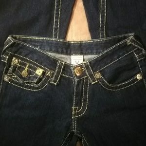 True Religion flare jeans.